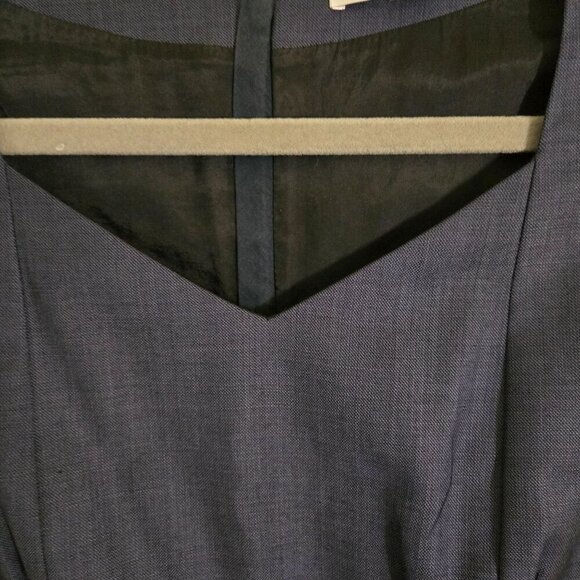 Boss Hugo Boss Delura Stretch Wool Blue Sheath Career Dress Size 4 - Picture 7 of 11